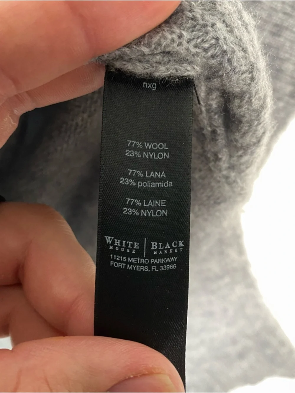 White House Black Market soft gray